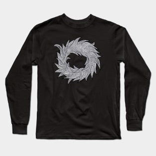 Wreath (black and white) Long Sleeve T-Shirt